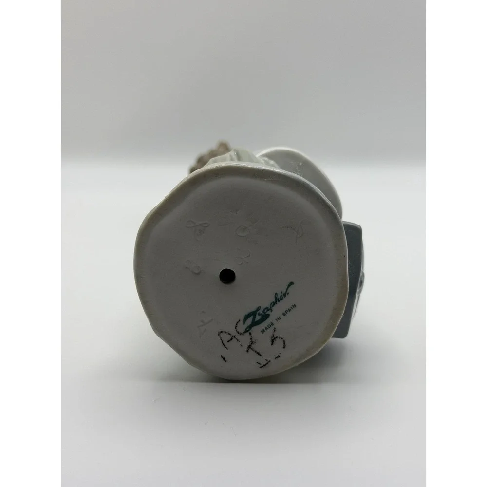 Vintage Lladro Zaphir Porcelain Figurine School Girl Bag Backpack Luster‎ 7.5